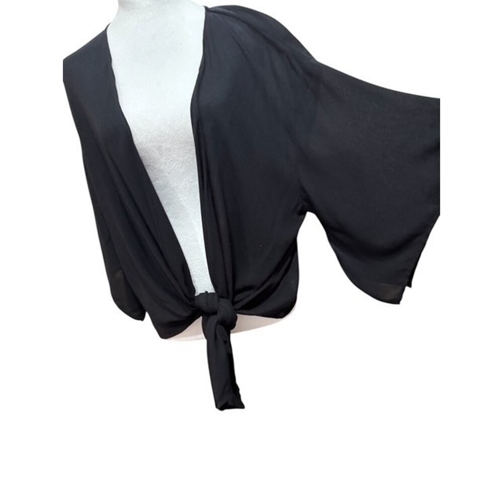 NWT Final Touch Women's Tie-Front Kimono Cardigan Made in USA - Size M